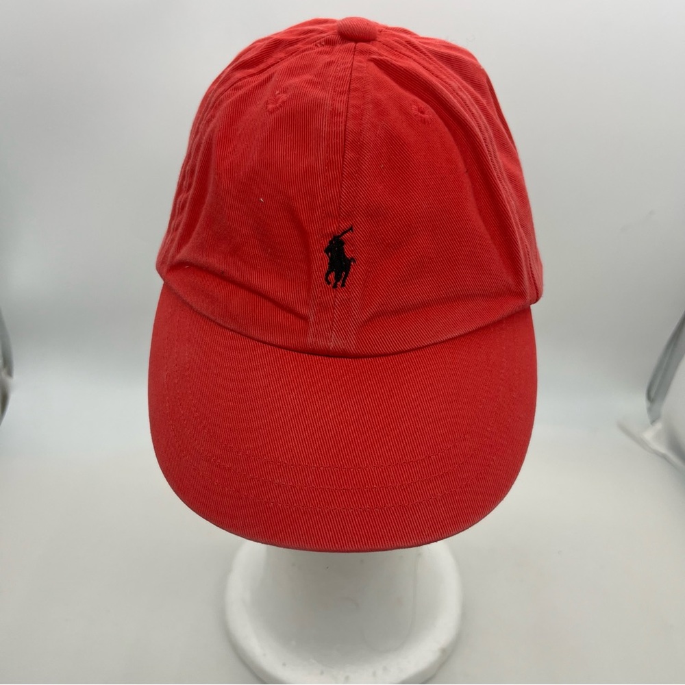 Polo Ralph Lauren Red Toddler Kid's Youth Hat Cotton Outdoor Sun Protection